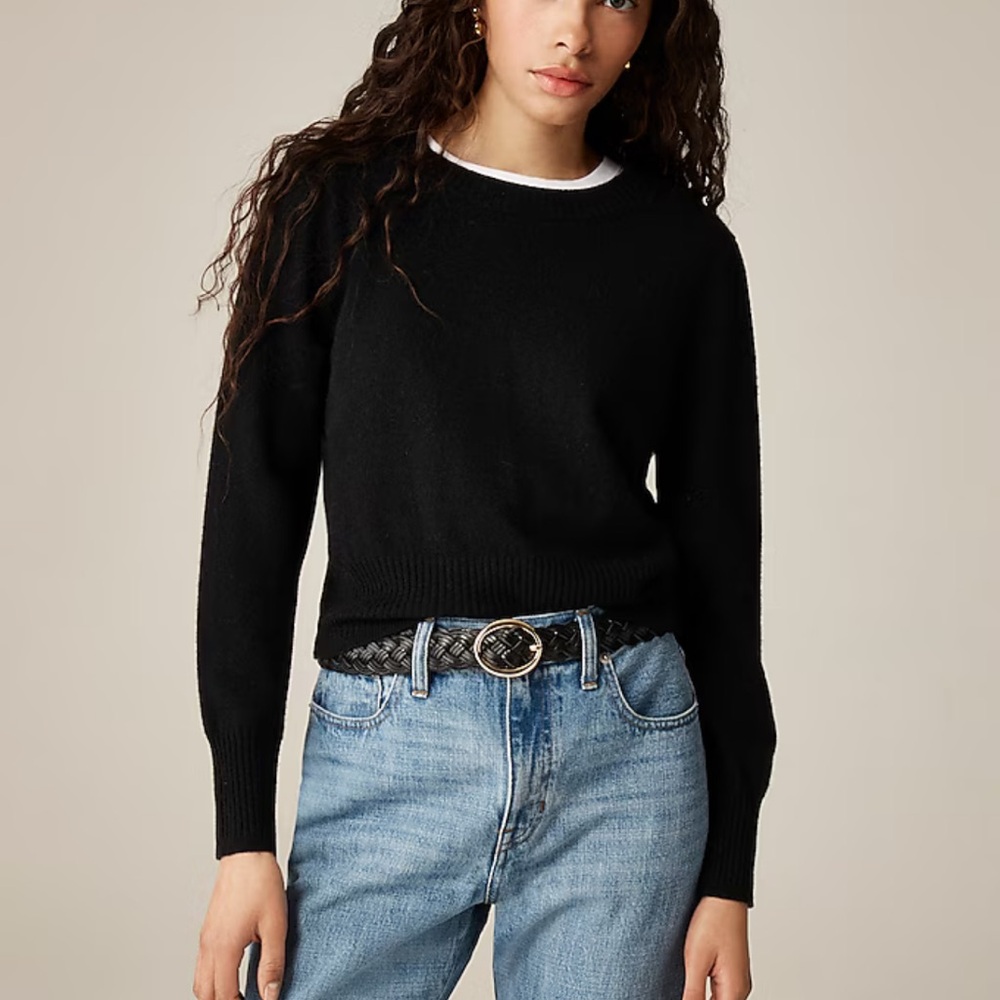 J. Crew Cashmere Shrunken Crewneck Sweater
